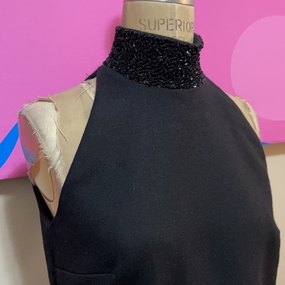 KORS Michael Kors Black Halter Neck Beaded Top - Picture 4 of 11